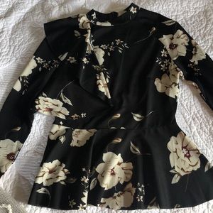 Floral peplum blouse